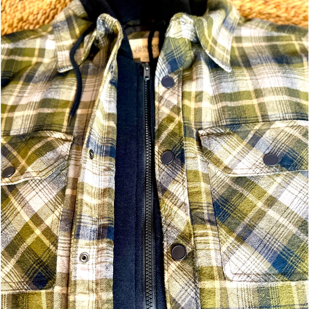 Shirt Jacket, Size XL, Mens, Zipper Hoodie
